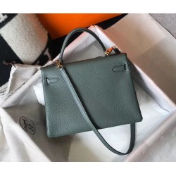 Hermes Vert Amande Clemence Kelly 32cm Retourne Bag TDBS27323