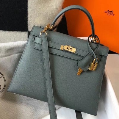 Hermes Vert Amande Epsom Kelly 25cm Sellier Bag GHW TDBS27324