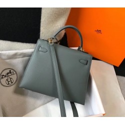 Hermes Vert Amande Epsom Kelly 25cm Sellier Bag GHW TDBS27324