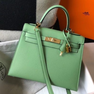 Hermes Vert Criquet Epsom Kelly 25cm Sellier Bag GHW TDBS27327