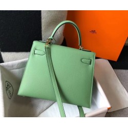 Hermes Vert Criquet Epsom Kelly 25cm Sellier Bag GHW TDBS27327