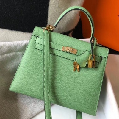 Hermes Vert Criquet Epsom Kelly 28cm Sellier Bag GHW TDBS27328