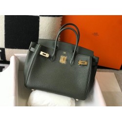 Hermes Vert Fonce Clemence Birkin 30cm Bag GHW TDBS26356