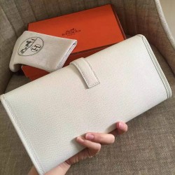 Hermes White Epsom Jige Elan 29 Clutch Bag TDBS26622