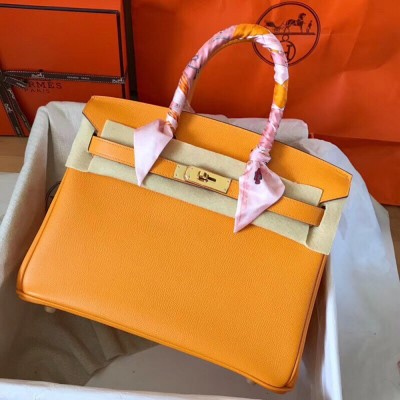 Hermes Yellow Birkin 30cm Epsom Handmade Bag TDBS26360