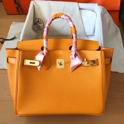 Hermes Yellow Birkin 30cm Epsom Handmade Bag TDBS26360