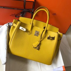 Hermes Yellow Clemence Birkin 30cm Bag TDBS26361