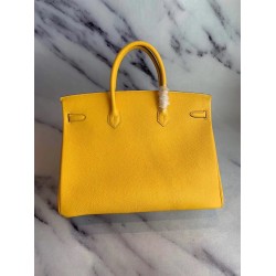 Hermes Yellow Clemence Birkin 40cm Handmade Bag TDBS26363