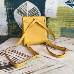 Hermes Yellow Clemence Kelly Ado PM Backpack TDBS25997