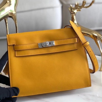 Hermes Yellow Swift Kelly Danse Bag TDBS27343