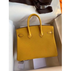 Hermes Yellow Touch Birkin 30cm Bag Shiny Niloticus Crocodile Skin TDBS26364