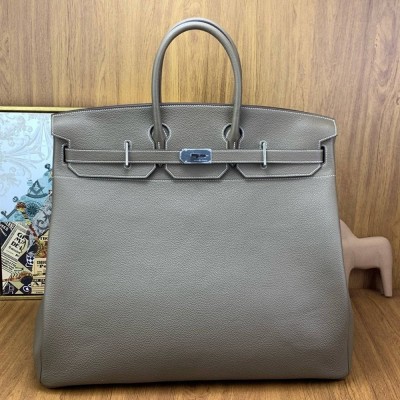 Hermes Birkin HAC 50 Handmade Bag in Taupe Clemence Leather