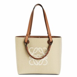 Loewe Anagram Small Tote In Jacquard and Calfskin TDBS28031