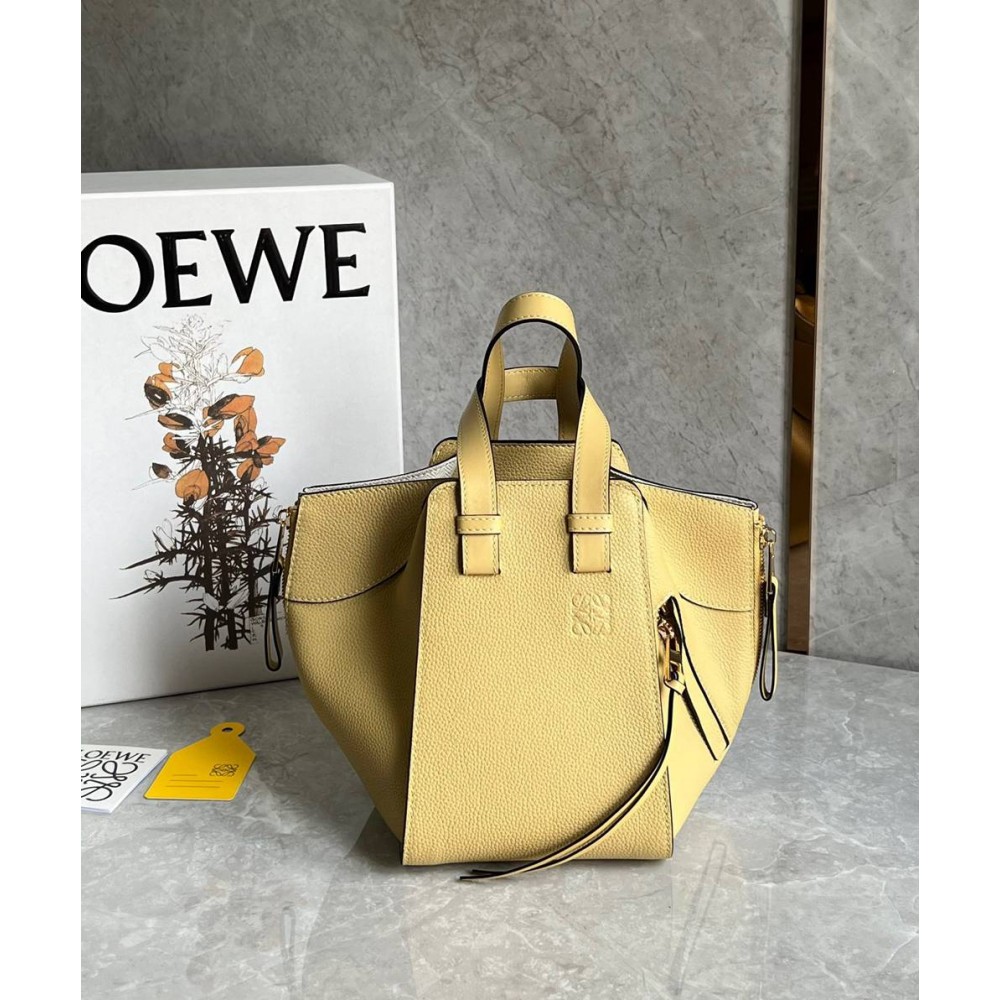 Loewe Compact Hammock Bag in Dark Butter Grained Calfskin  TDBS27897