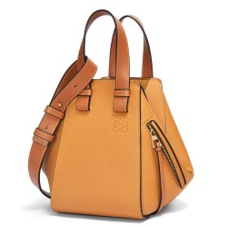 Loewe Compact Hammock Bag in Light Caramel Grained Calfskin TDBS27899