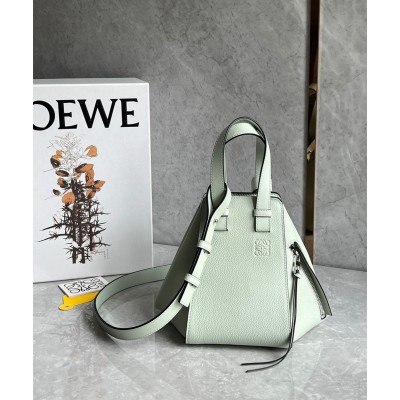 Loewe Compact Hammock Bag in Light Celadon Grained Calfskin TDBS27900