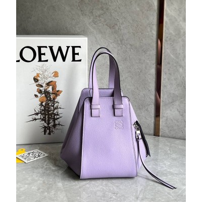 Loewe Compact Hammock Bag in Light Mauve Grained Calfskin TDBS27901