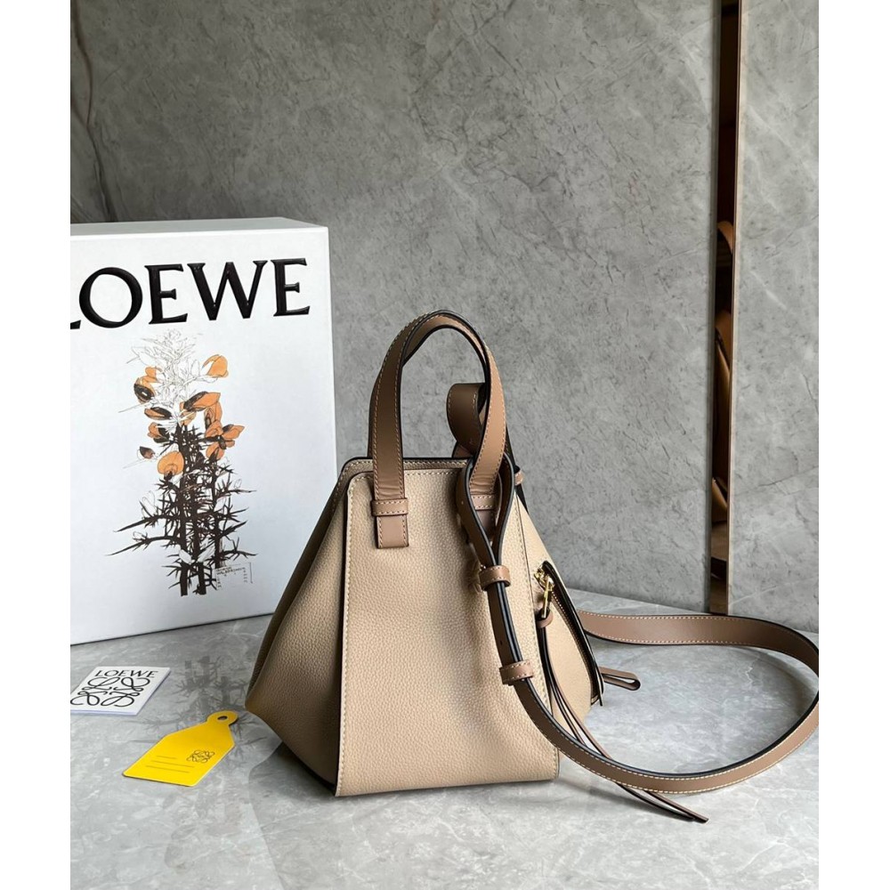 Loewe Compact Hammock Bag in Sand Grained Calfskin TDBS27904