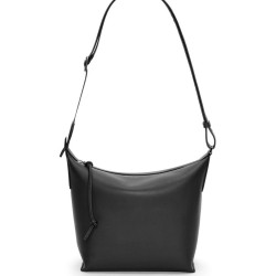 Loewe Cubi Small Bag in Black Calfskin and Jacquard TDBS27833