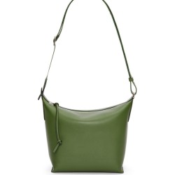 Loewe Cubi Small Bag in Green Calfskin and Jacquard  TDBS27834