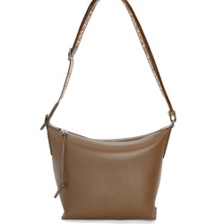 Loewe Cubi Small Bag in Winter Brown Calfskin and Jacquard TDBS27835