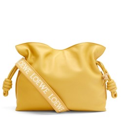 Loewe Flamenco Clutch Bag In Pale Yellow Leather TDBS27850