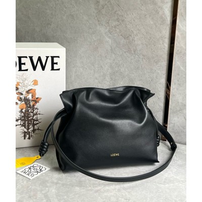 Loewe Flamenco Clutch Bag in Black Nappa Calfskin TDBS27842