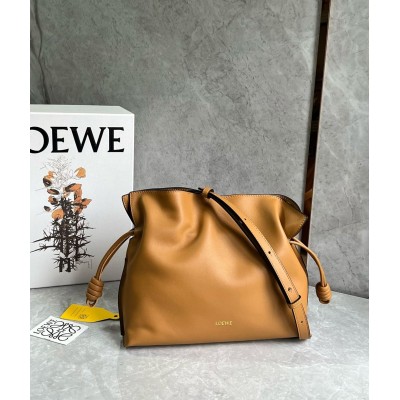 Loewe Flamenco Clutch Bag in Warm Desert Nappa Calfskin TDBS27852