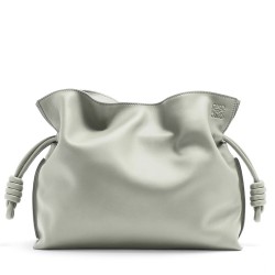 Loewe Flamenco Clutch In Ash Grey Nappa Leather TDBS27853