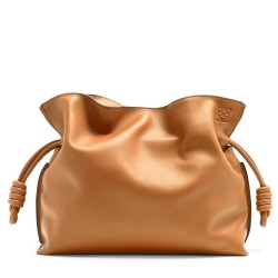 Loewe Flamenco Clutch In Brown Nappa Leather TDBS27856