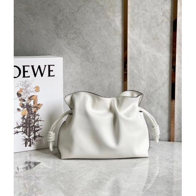 Loewe Flamenco Clutch In White Nappa Leather TDBS27858