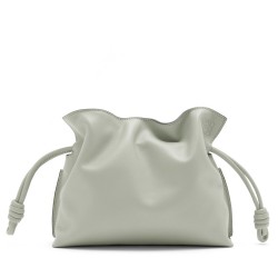 Loewe Flamenco Mini Clutch In Ash Grey Nappa Leather TDBS27859