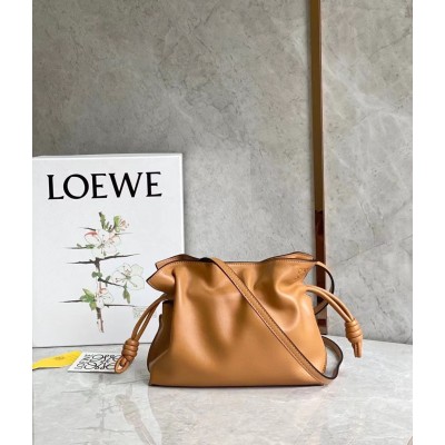 Loewe Flamenco Mini Clutch In Brown Nappa Leather TDBS27862