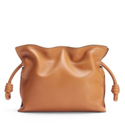 Loewe Flamenco Mini Clutch In Brown Nappa Leather TDBS27862