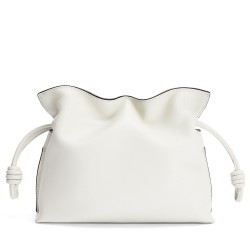 Loewe Flamenco Mini Clutch In White Nappa Leather TDBS27864