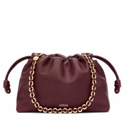 Loewe Flamenco Purse in Burgundy Nappa Lambskin TDBS27876