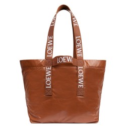 Loewe Fold Shopper Bag in Brown Paper Calfskin TDBS28016