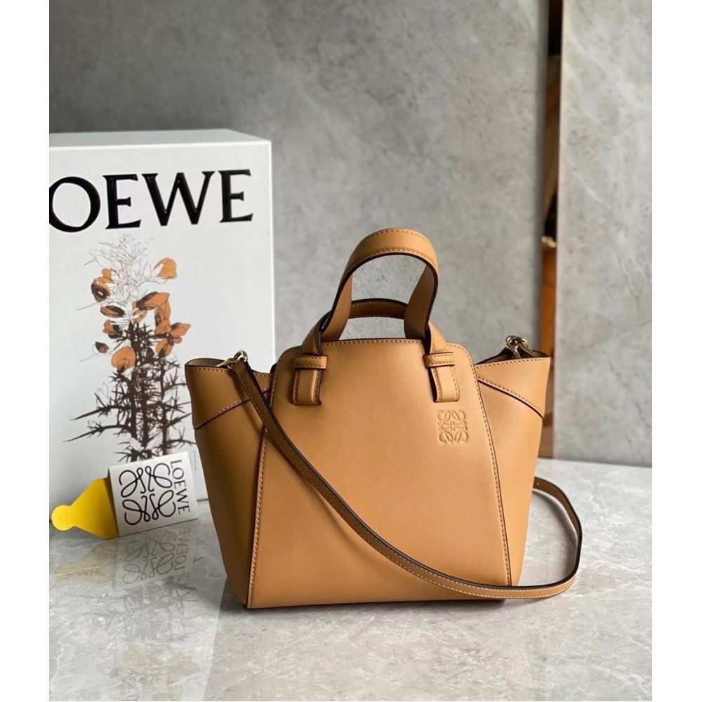 Loewe Hammock Nugget Bag In Brown Calfskin TDBS27907