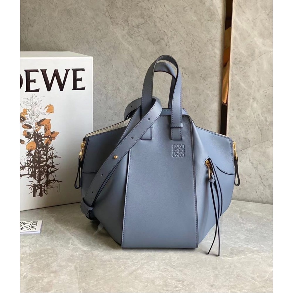 Loewe Hammock Small Bag In Atlantic Blue Calfskin TDBS27911