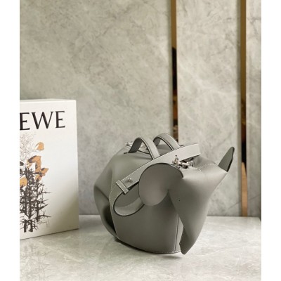 Loewe Large Elephant Bag in Grey Calfskin TDBS27840