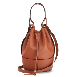 Loewe Medium Balloon Bucket Bag In Camel Calfskin TDBS27809