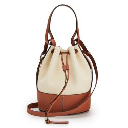 Loewe Medium Balloon Bucket Bag In Canvas TDBS27810