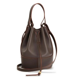 Loewe Medium Balloon Bucket Bag In Taupe Calfskin TDBS27812