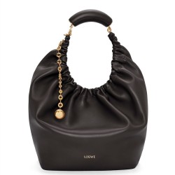 Loewe Medium Squeeze Bag in Black Nappa Lambskin TDBS28017