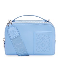 Loewe Mini Camera Crossbody Bag in Blue Calfskin TDBS27832