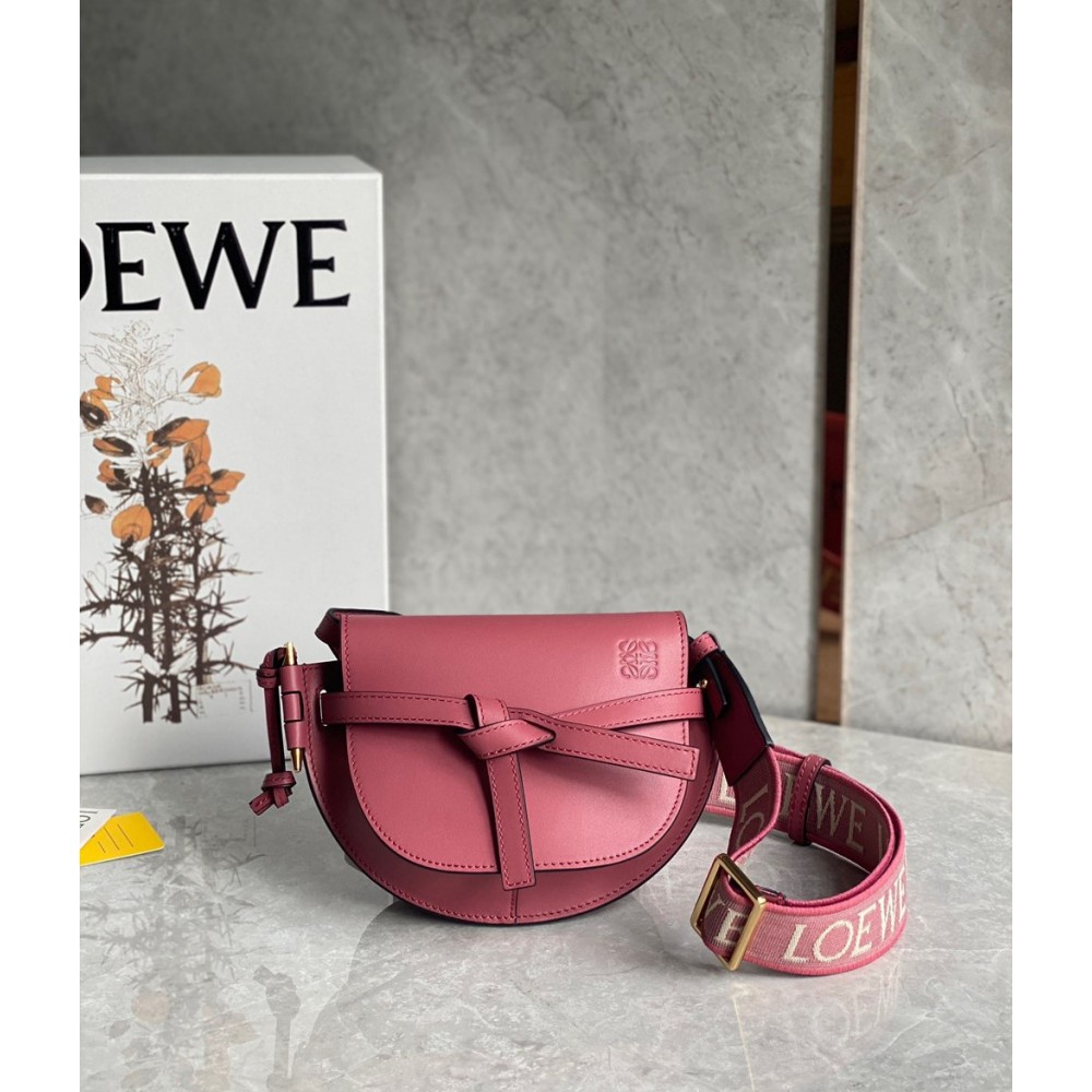 Loewe Mini Gate Dual Bag In Plumrose Calfskin TDBS27889