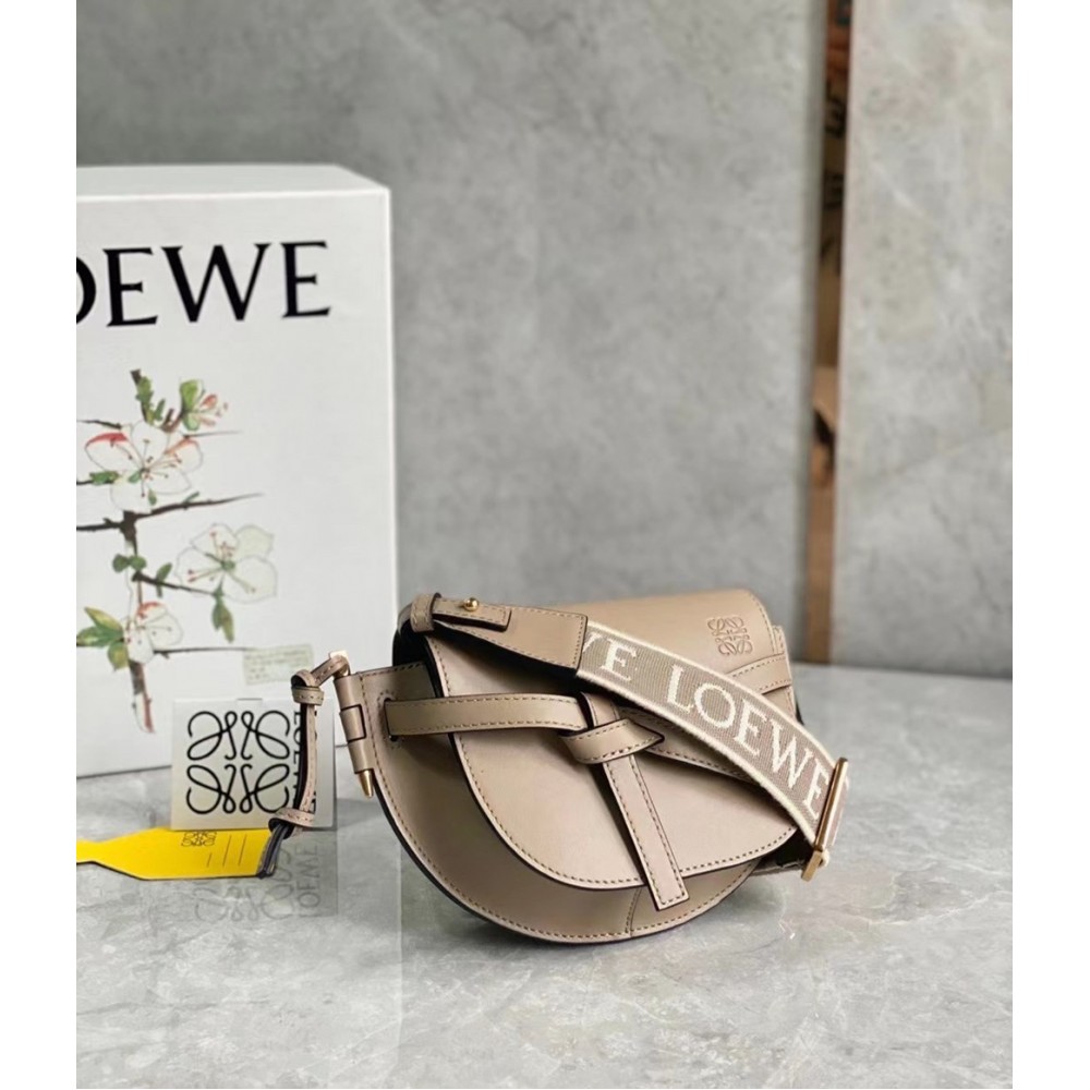 Loewe Mini Gate Dual Bag In Sand Calfskin TDBS27890