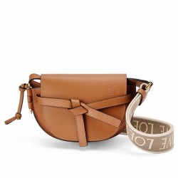 Loewe Mini Gate Dual Bag In Tan Calfskin TDBS27891