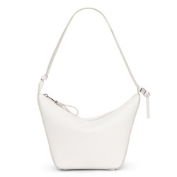 Loewe Mini Hammock Hobo Bag in White Calfskin TDBS27926