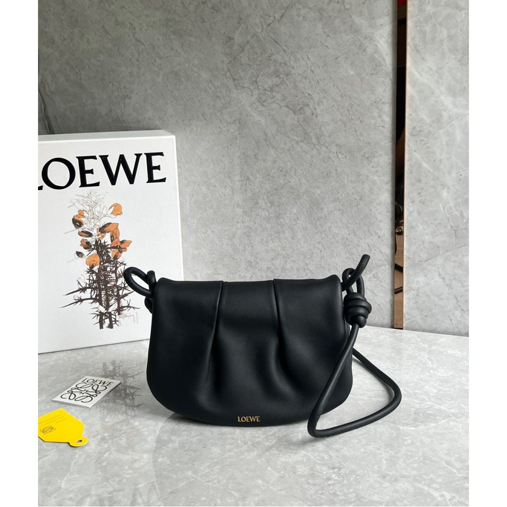 Loewe Paseo Satchel Bag in Black Nappa Leather TDBS28011